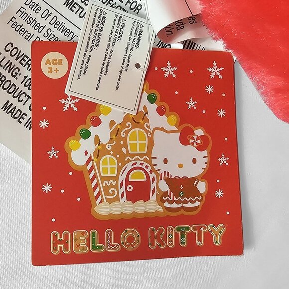 Hello Kitty Christmas Peppermint Bow Throw Pillow - Picture 3 of 3